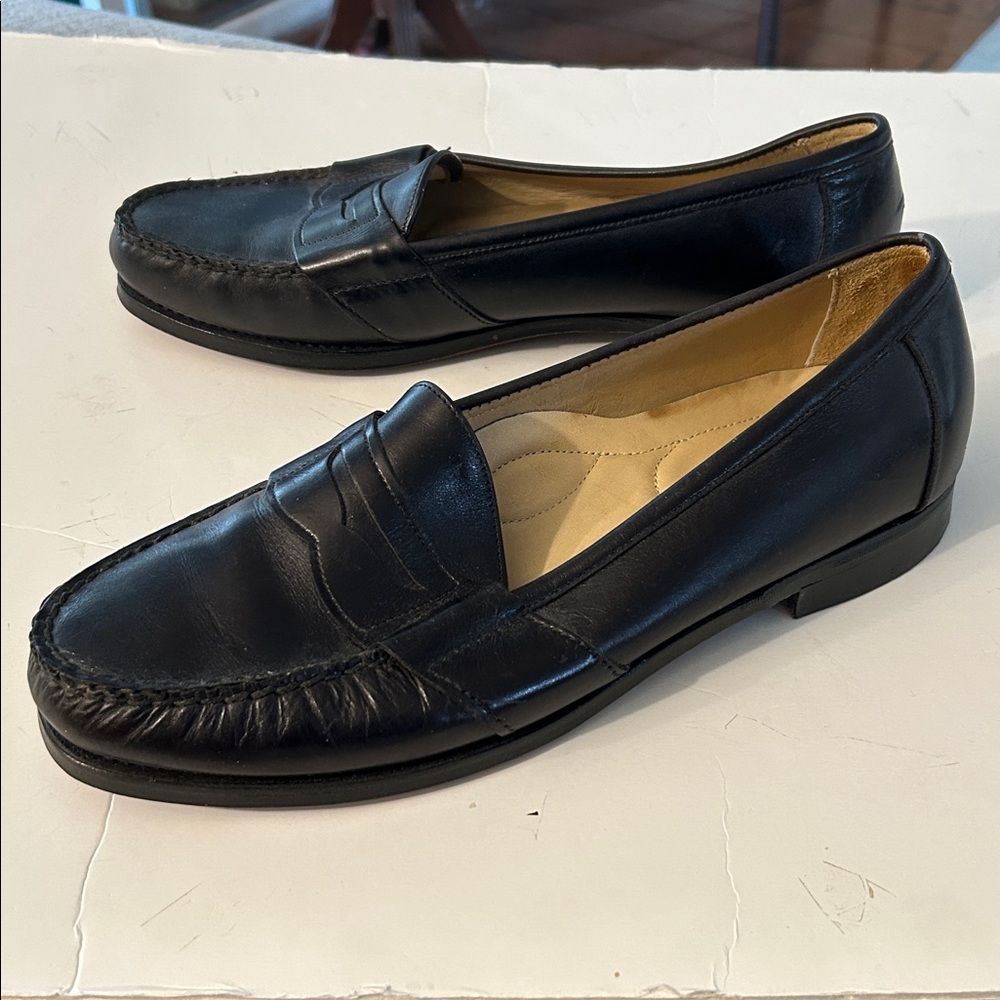 Dexter Men's Elegant Black Slip-On Penny Loafers size 11 made in USA - Picture 5 of 13